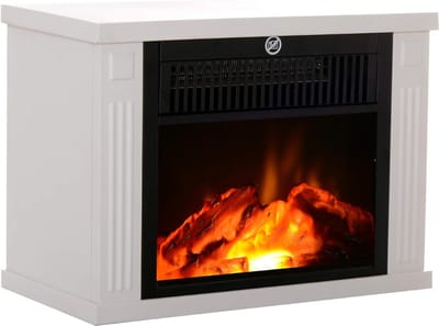 RUX® Sfeerhaard elektrisch - Sfeerhaarden -Sfeerhaard met Schouw - Moderne Stijl-Wit- 17 cm x 34 cm x 25 cm