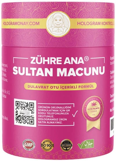Zühre Ana® Sultan Kruidenpasta – Traditionele Kruidenpasta met Vitex Agnus-Castus, Foliumzuur en Vitamine B12 – 240 g