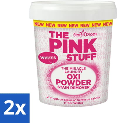 The Pink Stuff - Vlekverwijderaar - Voor Witte Was - 1kg - Voordeelverpakking - 2 stuks