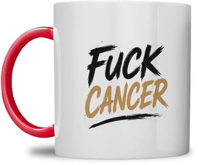 MOK | FUCK CANCER | LEEUW WATERVERF DESIGN | GEPERSONALISEERD MET NAAM | ROOD