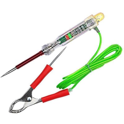 Testeur de circuit LED automobile 6-24 V avec double sonde, pince crocodile pour fil antigel de 47 pouces pour les tests 1pcs