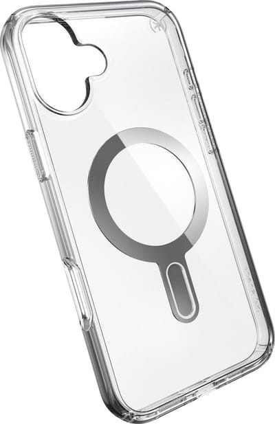Speck hoesje geschikt voor Apple iPhone 16 Plus - Slank - Kristalhelder - Valbescherming gecertificeerd tot 4 meter - Microban Antibacterieel - Presidio Perfect Clear lijn - Transparant