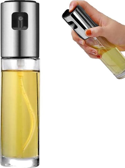 HomeDays Olijfolie Spray - Olie Spuitje - Olijfolie Pomp - Olieverstuiver voor BBQ & Keuken - Zilver