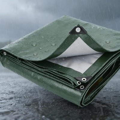 Zwaar Zeildoek - Afdekzeil Waterdicht - Buiten Beschermen - UV Bestendig - 90 x 120 cm - Groen