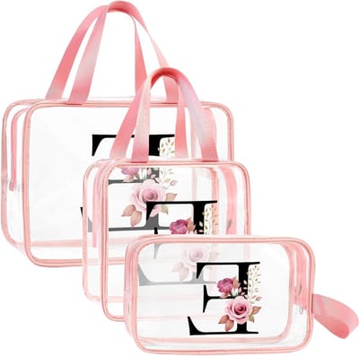 Persoonlijke Doorzichtige Make-up Tas met Waterdichte Rits voor Vrouwen, Meisjes en Tieners - Perfecte Cadeau voor Make-up en Toilettas Gebruik