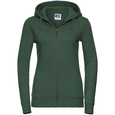 Russell Dames/Dames Authentic Full Zip Hoodie (Fles groen)