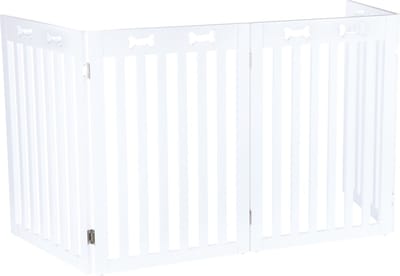 Trixie - Afsluithek - 4 Panelen - Wit - 60-160X75 cm