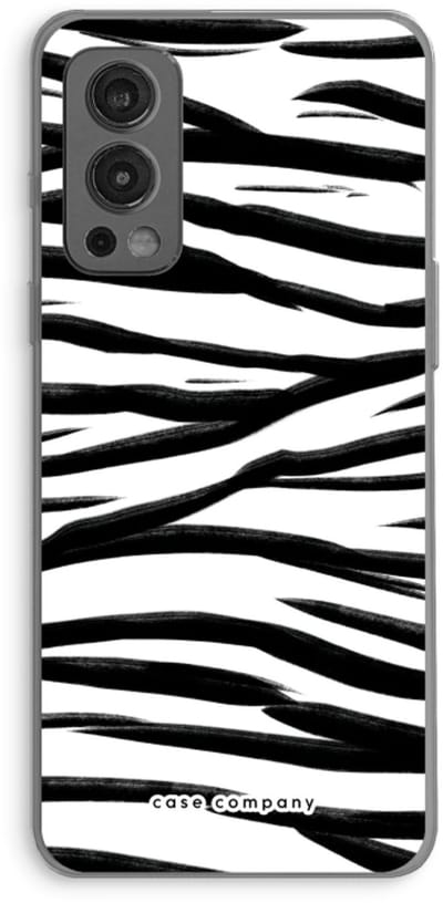 Case Company® - Hoesje geschikt voor OnePlus Nord 2 5G hoesje - Zebra pattern - Soft Cover Telefoonhoesje - Bescherming aan alle Kanten en Schermrand