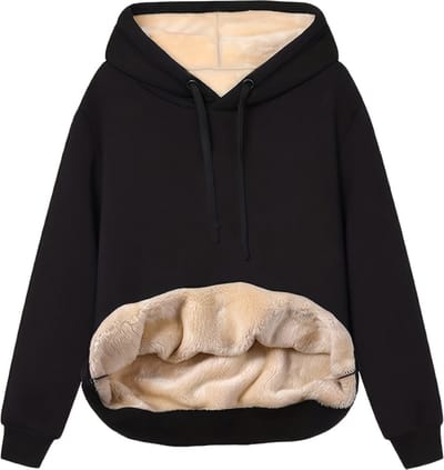Hoodie Deken - Warme Trui Dames - Truien Dames - Fleece Trui - Winter - Wollen Trui Dames - Deken Met Mouwen - Hoodie Blanket - Zwart - Maat M