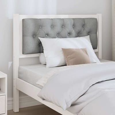 vidaXL - Hoofdbord - Anders - Wit - en - lichtgrijs - 90 - cm - Massief - grenenhout