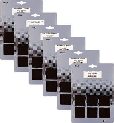 Qlinq Anti-krasvilt - 6x knipvel - bruin - 150 x 200 mm - rechthoek - zelfklevend - beschermvilt