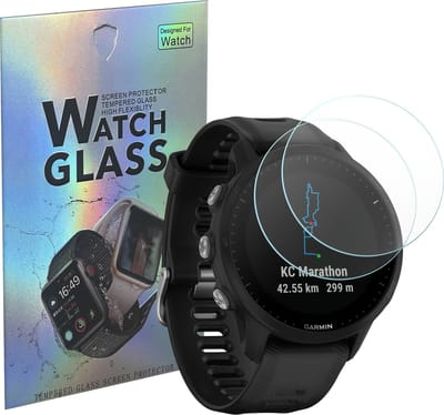 Screenprotector voor Garmin Forerunner 955 / Forerunner 955 Solar (46,5mm) - 2 stuks Beschermglas Smartwatch van glas Transparante glazen schermbeschermfolie