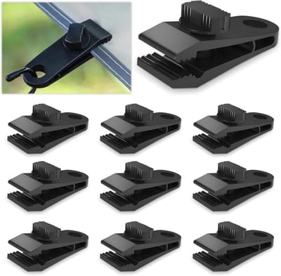 Afdekhoes klemmen - 40 stuks, nylon, zwart, voor tent, banner, zwembadhoes