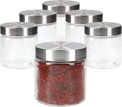 Set van 6 Bera voorraadpotten 0,8L