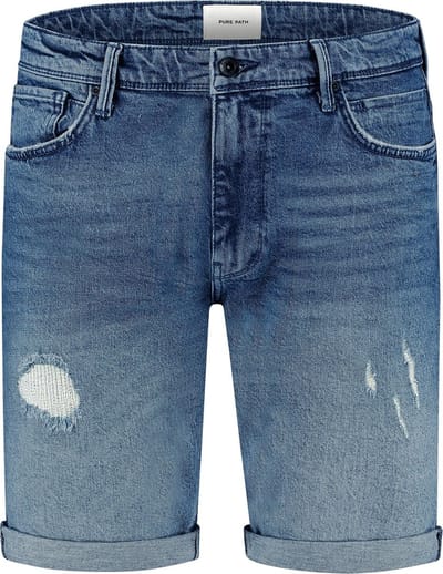 The Miles Slim Fit Shorts Denim Mid Blue (W1271 - 83)