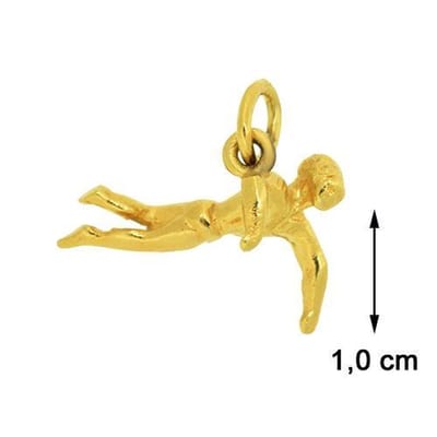 Blinx Jewels Vergulden Hanger Zwemmer