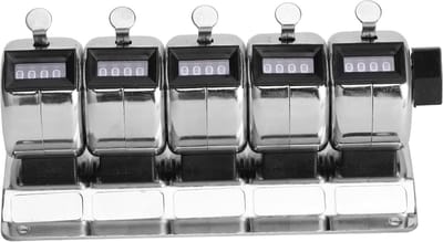Mechanische Teller Metaal 4-Cijfers - Handteller voor Rondetelling en Personeel Tellen