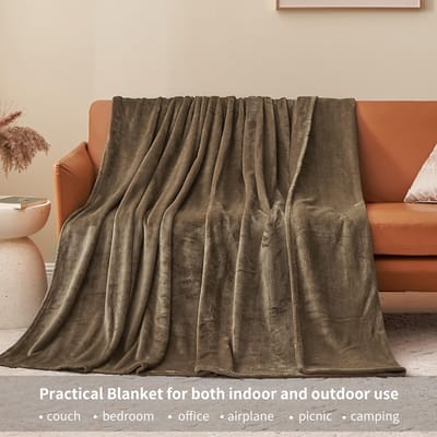 Dailygoods - Fleecedeken - Extra Zacht - 130 x 150 cm - Bruin - Warmte en Comfort - Geschikt voor Bank en Bed - Perfect voor Knuffeluren