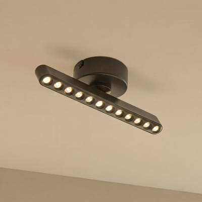 Lindby LED spot Eldrin, zwart, 1-lamp, lichtpunten