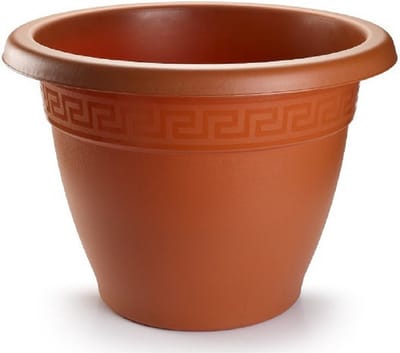 Plasticforte Plantenpot - terracotta bruin - 40x33 cm - bloempot - kunststof - rond