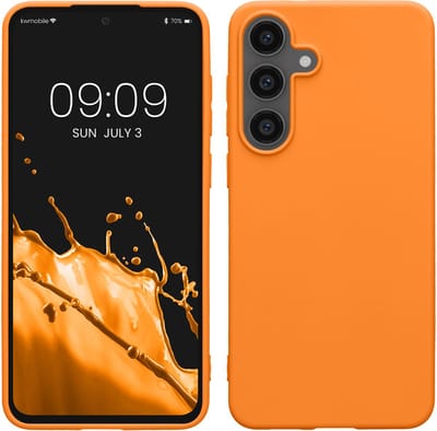 kwmobile telefoonhoesje geschikt voor Samsung Galaxy S25 FE - Hoesje voor smartphone - Back cover in fruitig oranje