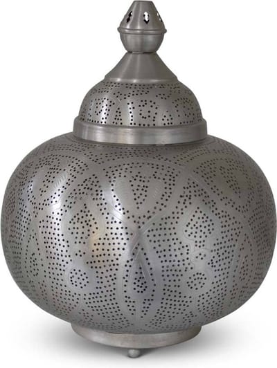 Safaary - Oosterse Tafellamp Malika Nikkel Goud Ø 33 x 40cm