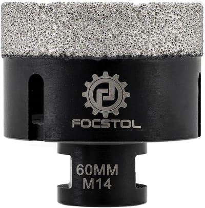 Vacuüm Gesoldeerde Diamant Tegelboor 60 mm voor Porselein, Graniet en Steen met M14 Schroefdraad