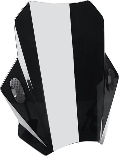Scooter Windscherm - Motor Voorruit - Comfortabel Rijden - Universele Stuurmontage - 43 cm Lengte - Transparant Zwart
