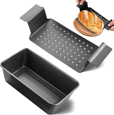 Brood Bakvorm voor Toast en Brood - Carbon Staal met Verwijderbare Bakplaat 24 x 14 x 6.5 cm - Ideaal voor Thuisbakken en Perfecte Resultaten