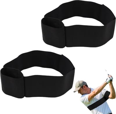 Golfswing Armbanden - Houding Trainer - Golfhouding Verbeteren - Flexibel Nylon Materiaal - 2 Stuks 83cm - Zwart