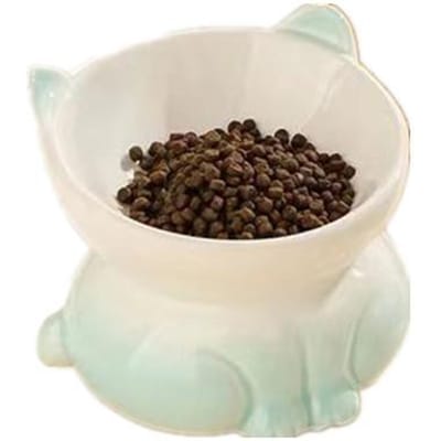 Bol en Céramique pour Chat Bol pour Animaux de Compagnie Dégradé Bol pour Nourriture pour Chat Bassin pour Nourriture pour Chat Bol pour Nourriture pour Chien Bol à Boire Anti-basculement Distributeur pour Chat Produits pour Animaux de Compagnie black
