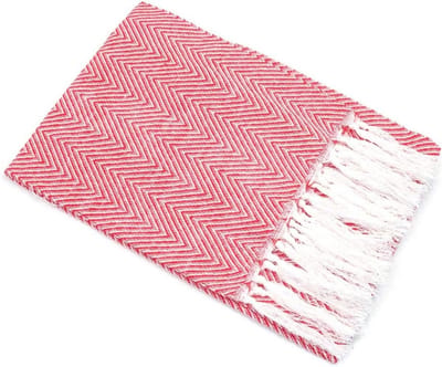 Allecto - Keukenhanddoeken - Set van 2 - Katoen - Rood - Wavy Stripes - Geschikt voor keuken en badkamer - 35x61cm