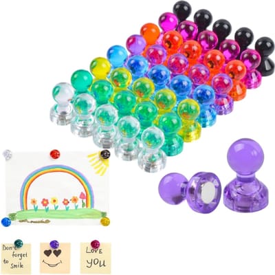 40 stuks Strong Colored Thumbtack Magnets - Multi-color Magnetic - Whiteboard Fridge Magnets - Magnetic Fixing - 11*17mm - Home & Office Storage Fixing -Blauw, paars, grijs, rood, geel, oranje, groen, wit