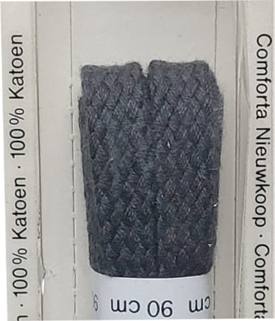 Marla Veter - Donker Grijs - Plat - Lengte 90 cm - Breedte 8 mm - Schoenveter