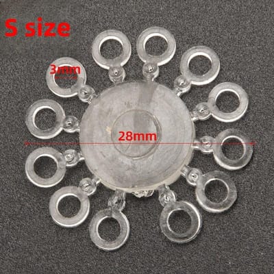 Groupe de Pêche à la Carpe Européenne Sangle d'Appât Amovible Modèle Flocon de Neige Blanc Transparent, Carpe Crucienne Carpe de Grass