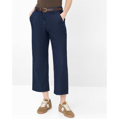 Brax Dames Culotte  Style MAINE S CLEAN DARK BLUE, denim donkerblauw, maat 44