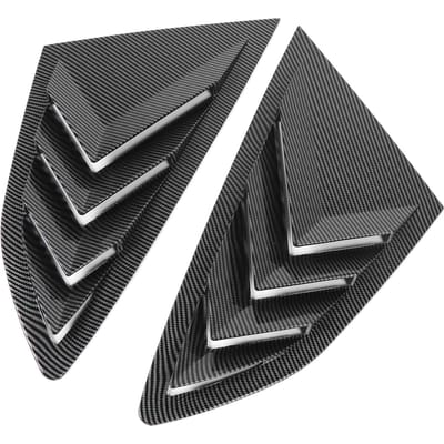 Paar Achterste Zijruit Louver Cover Links Rechts Achterruit Luchtuitlaat Scoop Shades Cover voor S5 F5 gray