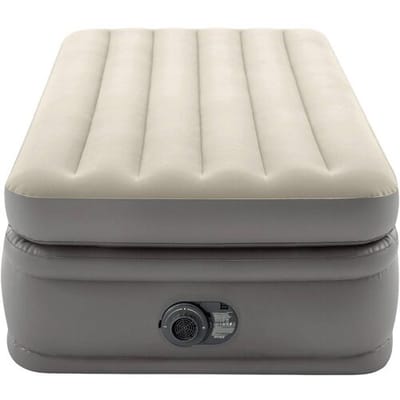 Intex 64162ND TWIN COMFORT ELEVATED AIRBED Luchtbed (l x b x h) 191 x 99 x 51 cm Beige, Bruin