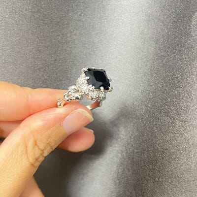 Persoonlijkheid Punk Schedel Retro Gotische Stijl Ringen voor Vrouwen Mannen Halloween Zwarte Zirkonia Sieraden Vrouwen Zwarte Eenvoudige Ring Toegang 10