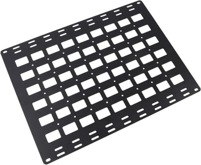 Multifunctioneel Opslagpaneel voor Truckbed van Aluminium Legering 800 x 600 x 2mm met Bevestigingsbasis en L-Rail - Ideaal voor Gereedschap en Accessoires