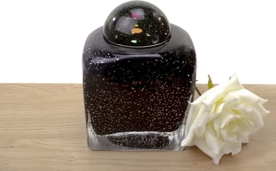 Urn met hemel - Urn voor mensen - Urn voor dieren - Zwart met Silver