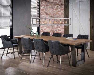 AnLi Style Eetkamertafel 300 stam 60mm zwart RVS
