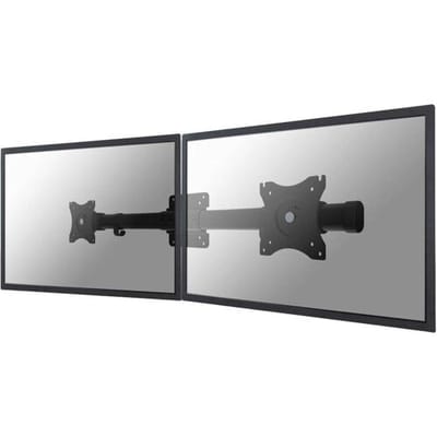 Neomounts FPMA-CB100BLACK Crossbar monitorarm adapter van 1 naar 2 schermen - 10-27" - 0-10 kg/scherm - VESA 75x75-100x100 - zwart