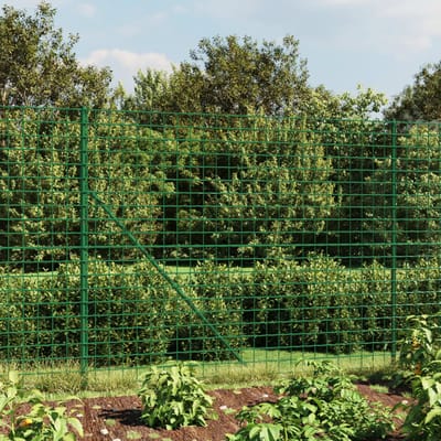 vidaXL - Draadgaashek - met - flens - 2x25 - m - groen