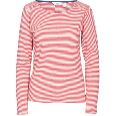Trespass - Dames Caribou Casual Top (Hibiscus rode streep)