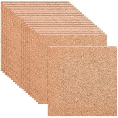 Dailygoods- Kurkplaten - 20 stuks - 300 x 300 mm - Prikbord voor wanddecoraties - Berichtenbord - Decoratieve displayborden