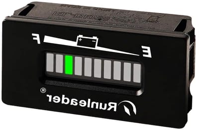 Accu Indicator - Batterijmeter Batterijniveau - Batterij Status Monitoren - 10 LED Balken - 12V tot 48V - Zwart