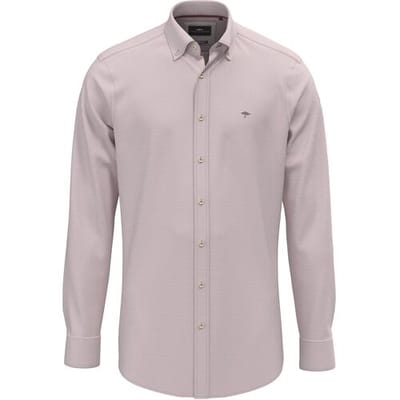 Fynch-Hatton Overhemd Washed Oxford Solid Color Kent Collar Berry / male