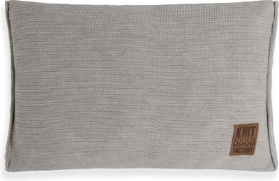 Knit Factory Uni Sierkussen - Rechthoekig kussen - Kussen woonkamer - Bank kussen - Decoratie kussen - Iced Clay - Rechthoekig - 60x40 cm - Kussenhoes inclusief kussenvulling