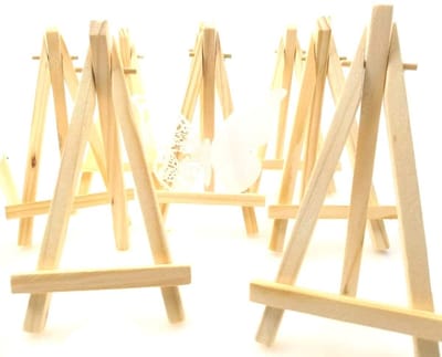 Byshayne - Mini Houten Easels - Fotohouder - Compact en Lichtgewicht - Geschikt voor A5 en Kleiner - Ideaal voor Feesten en Evenementen